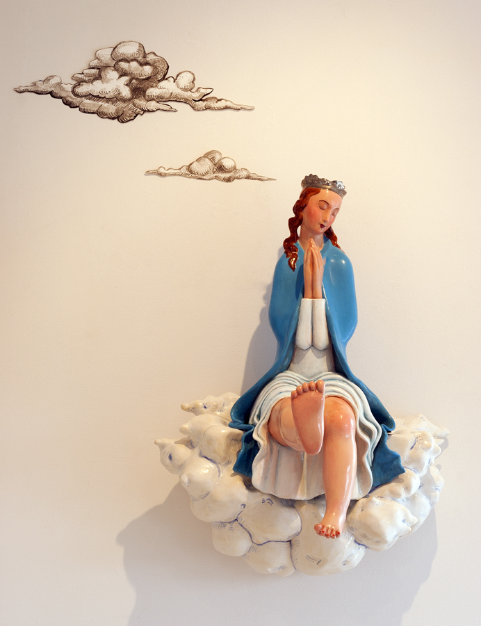 Ceramics, figurative, sculpture, clay sculptures, fine art for sale, figurine, wolf, rabbits, animals, hybrids, children, little girls, women, feminist, social commentary, pottery, busts, portraits, drawings, tiles, cups, cast iron, metal, charcoal, pencil, watercolor, ink, installation, exquisite corpse, nudes, surrealism, contemporary art, gender, tchotchke, kitsch, pop surrealism, postmodernism, domestic, beauty, familial roles, gender roles, low art, Madonna, gun control, gun culture, flower art, buy fine art, collect fine art, art collectors, art collections, fine art collectible, famous artist, renowned artist, valuable art, museum art, museum quality