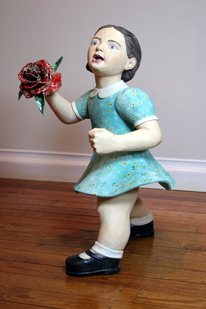 Ceramics, figurative, sculpture, clay sculptures, fine art for sale, figurine, wolf, rabbits, animals, hybrids, children, little girls, women, feminist, social commentary, pottery, busts, portraits, drawings, tiles, cups, cast iron, metal, charcoal, pencil, watercolor, ink, installation, exquisite corpse, nudes, surrealism, contemporary art, gender, tchotchke, kitsch, pop surrealism, postmodernism, domestic, beauty, familial roles, gender roles, low art, Madonna, gun control, gun culture, flower art, buy fine art, collect fine art, art collectors, art collections, fine art collectible, famous artist, renowned artist, valuable art, museum art, museum quality