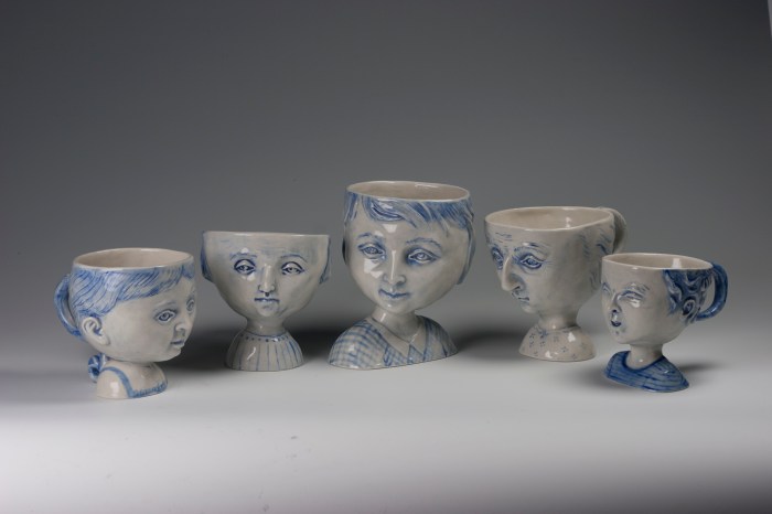 Ceramics, figurative, sculpture, clay sculptures, fine art for sale, figurine, wolf, rabbits, animals, hybrids, children, little girls, women, feminist, social commentary, pottery, busts, portraits, drawings, tiles, cups, cast iron, metal, charcoal, pencil, watercolor, ink, installation, exquisite corpse, nudes, surrealism, contemporary art, gender, tchotchke, kitsch, pop surrealism, postmodernism, domestic, beauty, familial roles, gender roles, low art, Madonna, gun control, gun culture, flower art, buy fine art, collect fine art, art collectors, art collections, fine art collectible, famous artist, renowned artist, valuable art, museum art, museum quality, pottery, cups