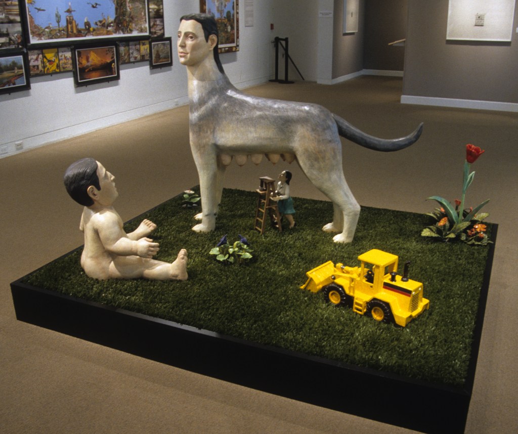 Ceramics, figurative, sculpture, clay sculptures, fine art for sale, figurine, wolf, rabbits, animals, hybrids, children, little girls, women, feminist, social commentary, pottery, busts, portraits, drawings, tiles, cups, cast iron, metal, charcoal, pencil, watercolor, ink, installation, exquisite corpse, nudes, surrealism, contemporary art, gender, tchotchke, kitsch, pop surrealism, postmodernism, domestic, beauty, familial roles, gender roles, low art, Madonna, gun control, gun culture, flower art, buy fine art, collect fine art, art collectors, art collections, fine art collectible, famous artist, renowned artist, valuable art, museum art, museum quality