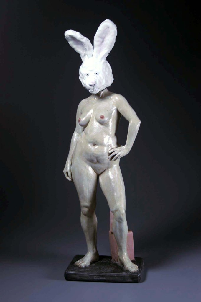 Ceramics, figurative, sculpture, clay sculptures, fine art for sale, figurine, wolf, rabbits, animals, hybrids, children, little girls, women, feminist, social commentary, pottery, busts, portraits, drawings, tiles, cups, cast iron, metal, charcoal, pencil, watercolor, ink, installation, exquisite corpse, nudes, surrealism, contemporary art, gender, tchotchke, kitsch, pop surrealism, postmodernism, domestic, beauty, familial roles, gender roles, low art, Madonna, gun control, gun culture, flower art, buy fine art, collect fine art, art collectors, art collections, fine art collectible, famous artist, renowned artist, valuable art, museum art, museum quality