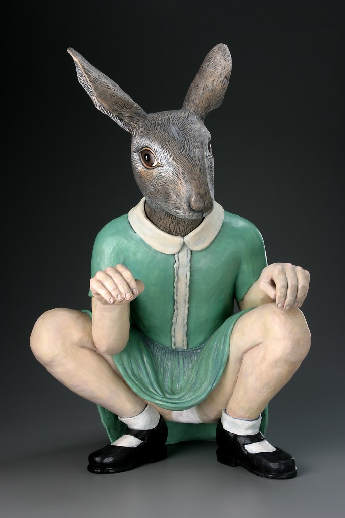 Ceramics, figurative, sculpture, clay sculptures, fine art for sale, figurine, wolf, rabbits, animals, hybrids, children, little girls, women, feminist, social commentary, pottery, busts, portraits, drawings, tiles, cups, cast iron, metal, charcoal, pencil, watercolor, ink, installation, exquisite corpse, nudes, surrealism, contemporary art, gender, tchotchke, kitsch, pop surrealism, postmodernism, domestic, beauty, familial roles, gender roles, low art, Madonna, gun control, gun culture, flower art, buy fine art, collect fine art, art collectors, art collections, fine art collectible, famous artist, renowned artist, valuable art, museum art, museum quality