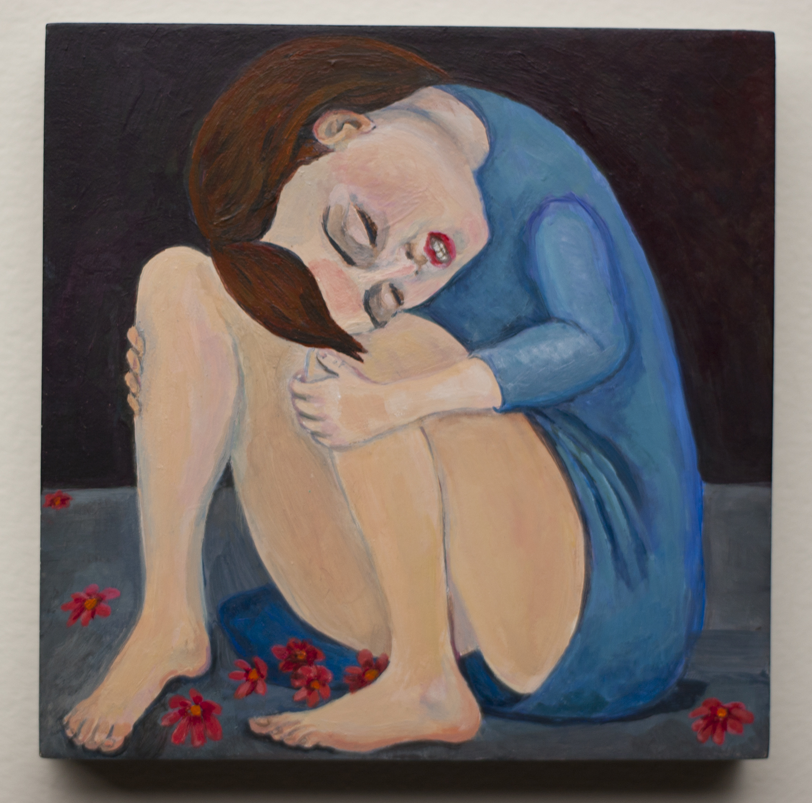 Consentino_2015_Flowered_acrylic on pane_5x5x.75in