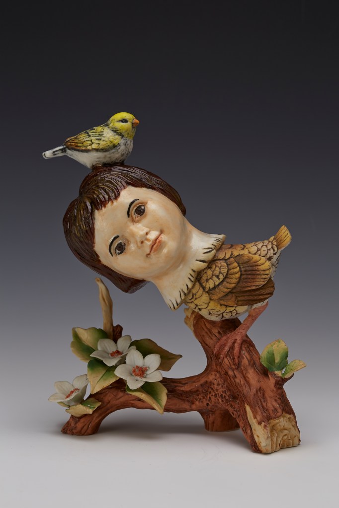 Ceramics, figurative, sculpture, clay sculptures, fine art for sale, figurine, wolf, rabbits, animals, hybrids, children, little girls, women, feminist, social commentary, pottery, busts, portraits, drawings, tiles, cups, cast iron, metal, charcoal, pencil, watercolor, ink, installation, exquisite corpse, nudes, surrealism, contemporary art, gender, tchotchke, kitsch, pop surrealism, postmodernism, domestic, beauty, familial roles, gender roles, low art, Madonna, gun control, gun culture, flower art, buy fine art, collect fine art, art collectors, art collections, fine art collectible, famous artist, renowned artist, valuable art, museum art, museum quality