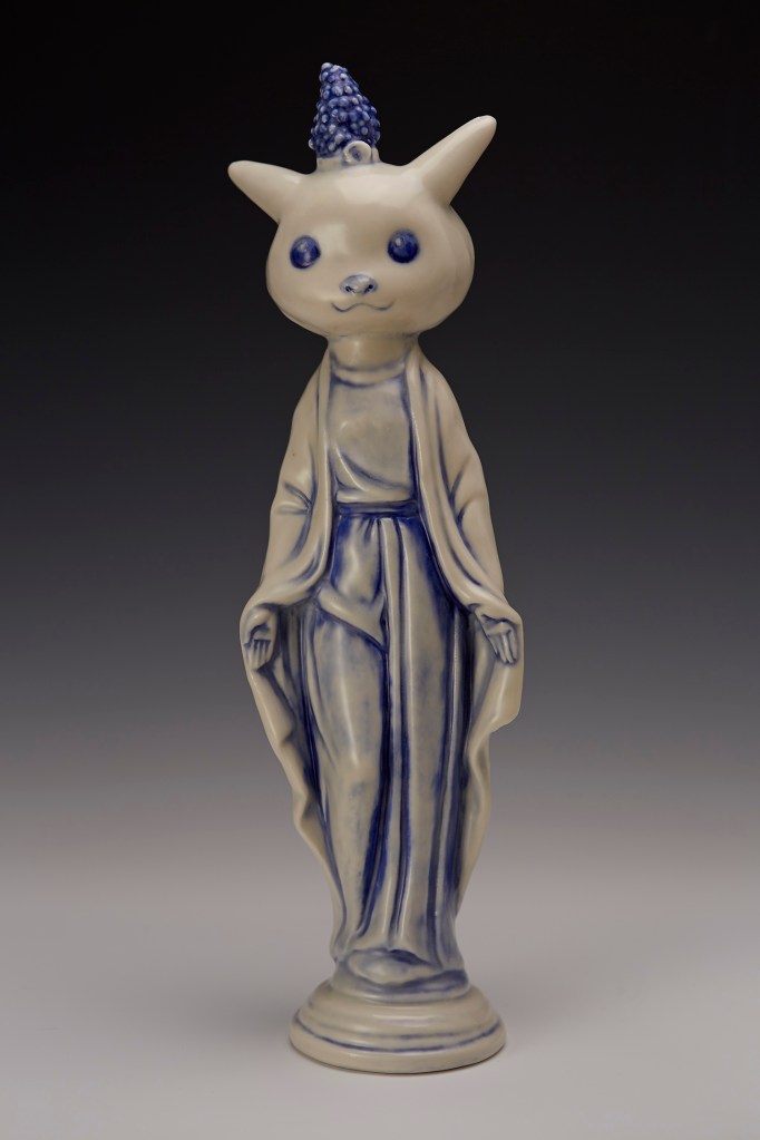 Ceramics, madonnas, figurative, sculpture, clay sculptures, fine art for sale, figurine, wolf, rabbits, animals, hybrids, children, little girls, women, feminist, social commentary, pottery, busts, portraits, drawings, tiles, cups, cast iron, metal, charcoal, pencil, watercolor, ink, installation, exquisite corpse, nudes, surrealism, contemporary art, gender, tchotchke, kitsch, pop surrealism, postmodernism, domestic, beauty, familial roles, gender roles, low art, Madonna, gun control, gun culture, flower art, buy fine art, collect fine art, art collectors, art collections, fine art collectible, famous artist, renowned artist, valuable art, museum art, museum quality, religious statues, virgin mary, madonna