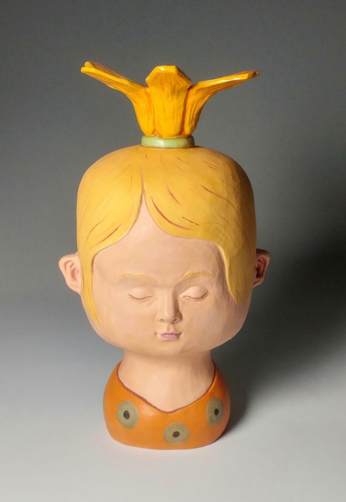 ceramics, figure, vase, flower girl, sculpture, fine art